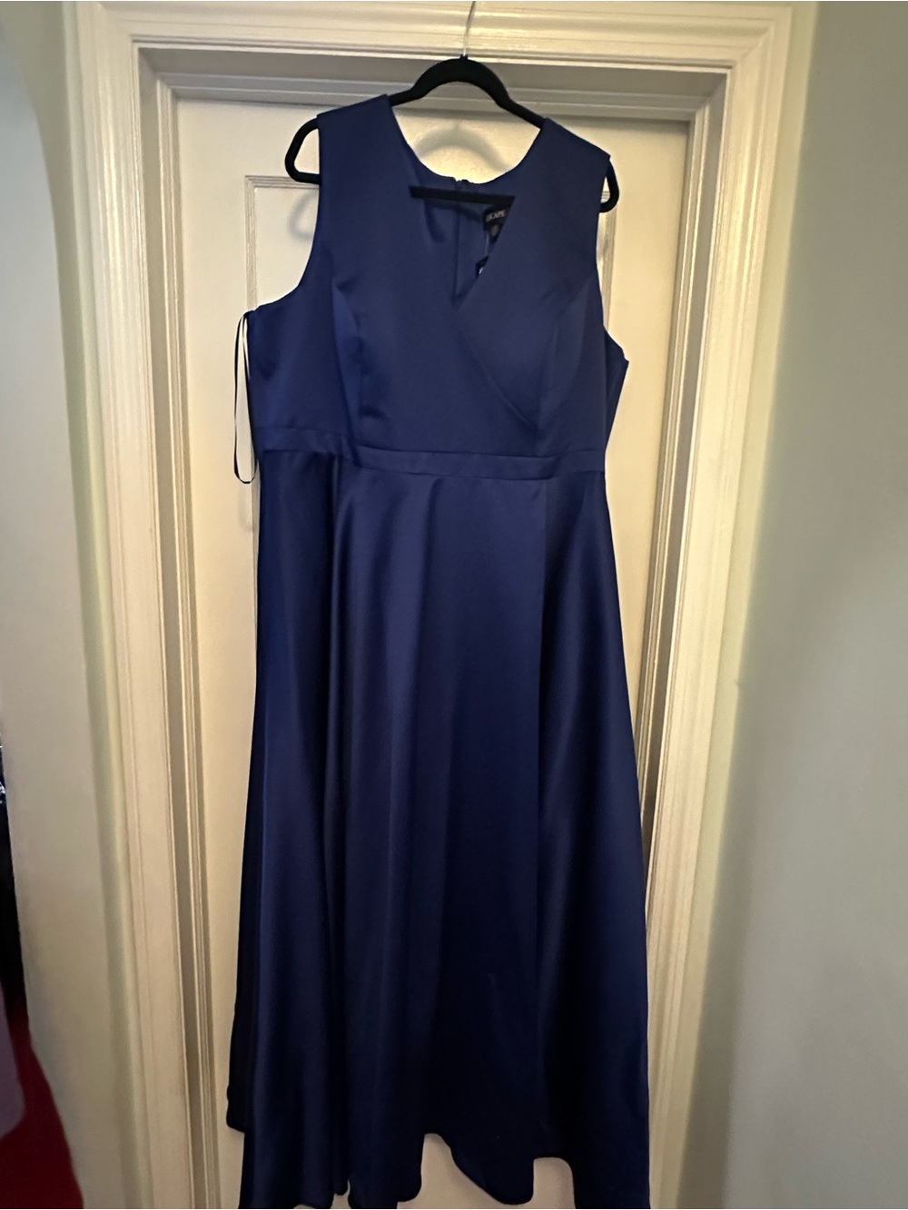 Xscape Sleeveless Navy Blue Maxi Dress